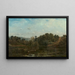 Żurawie pijące przy brzegu stawu - Charles François Daubigny — oprawiony obraz na ścianie