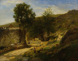 Charles Franois Daubigny - Entrance To The Village.webp