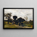 Wiejska scena na ścieżce - Charles François Daubigny — oprawiony obraz na ścianie