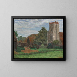 Charles Ginner - Church and Barn Waltham St Lawrence.webp
