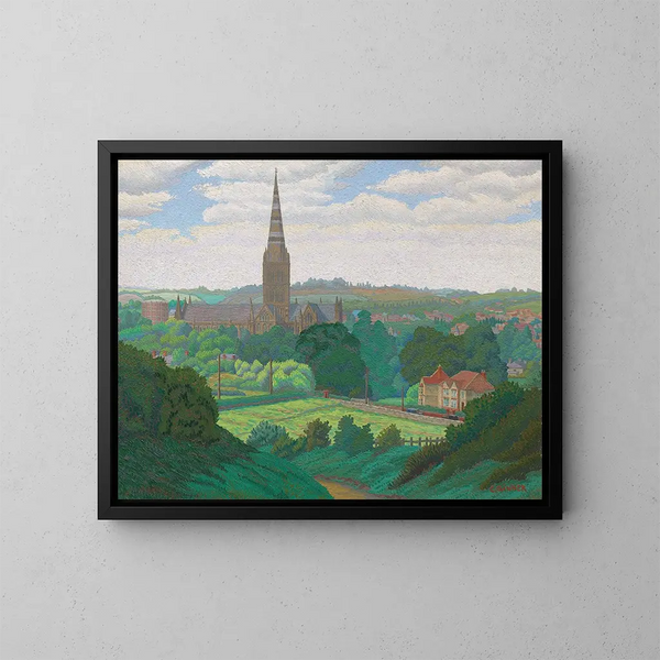 Salisbury - Charles Ginner — oprawiony obraz na ścianie