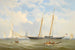 Le schooner Viking du Royal Yacht Squadron à l'ancre au large de Cowes - Charles Gregory — widok dzieła