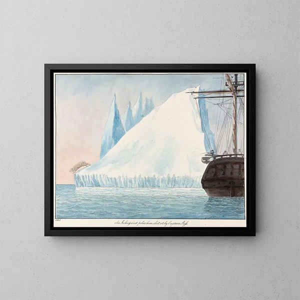 Un iceberg et un ours polaire tirés par le capitaine Ross - Charles Hamilton Smith — oprawiony obraz na ścianie