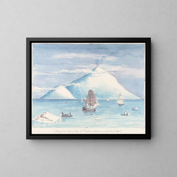 Île Beaufort, mont Érebus - Charles Hamilton Smith — oprawiony obraz na ścianie