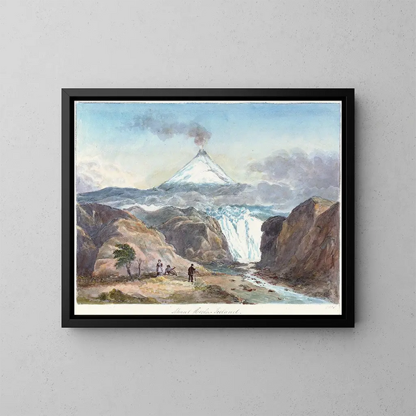 Mont Hecla, Islandia - Charles Hamilton Smith — oprawiony obraz na ścianie