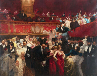 Bal maskowy - Charles Hermans — widok dzieła