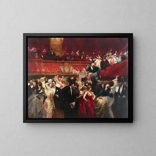 Bal maskowy - Charles Hermans — oprawiony obraz na ścianie