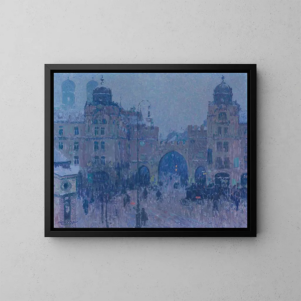 Au Karlstor, Monachium - Charles Johann Palmi — oprawiony obraz na ścianie
