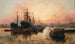 Parowozy w porcie Londynu - Charles John de Lacy — widok dzieła