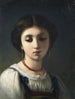 Portret młodej włoskiej dziewczyny - Charles Landelle — widok dzieła