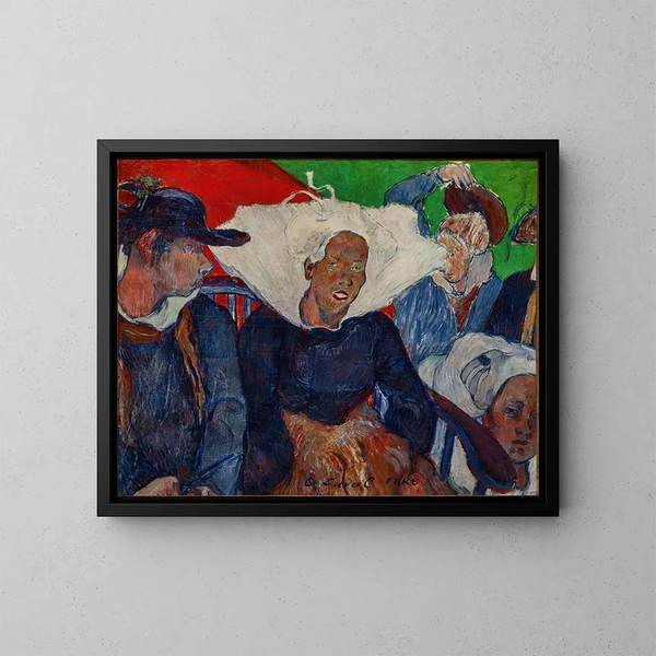 Aller au marché en Bretagne - Charles Laval — oprawiony obraz na ścianie