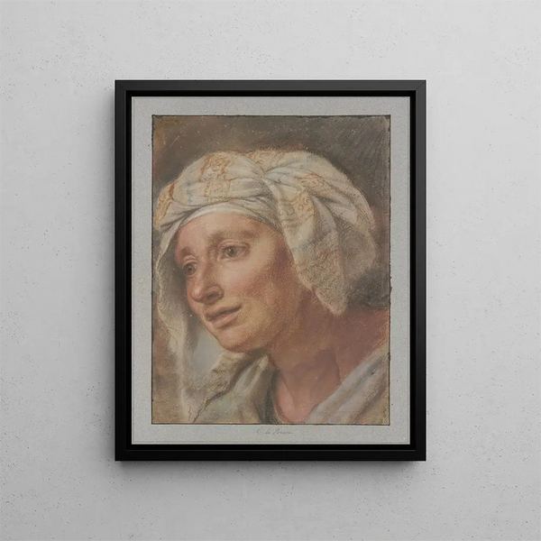 Charles Le Brun - Knigin mit Kopftuch aus den Kniginnen zu Fen Alexanders des Groen.webp