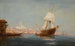 Caïque i żaglowiec na Bosforze - Charles Malfroy — widok dzieła