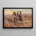 Kiedy Sziwowie i Pieds-Noirs się spotkali - Charles Marion Russell — oprawiony obraz na ścianie