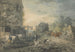 Diligence et quatre chevaux traversant un village sur la route de Bath à Londres - Charles Robertson — widok dzieła