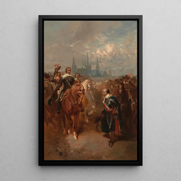 Frédéric-Henri wchodzi do Maastricht w roku 1632 - Charles Rochussen — oprawiony obraz na ścianie