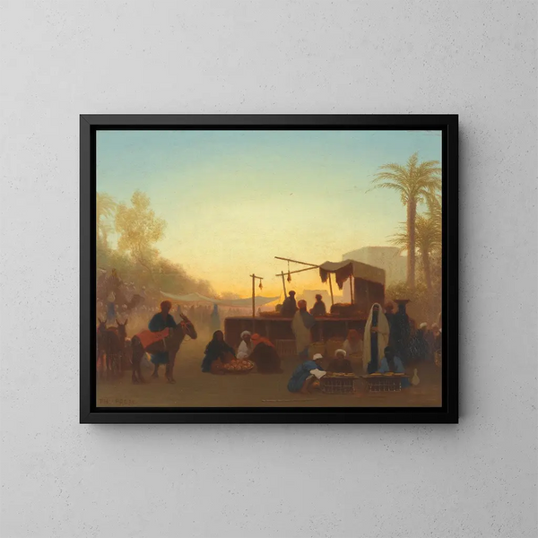 Marche au Caire - Charles Théodore Frère — oprawiony obraz na ścianie