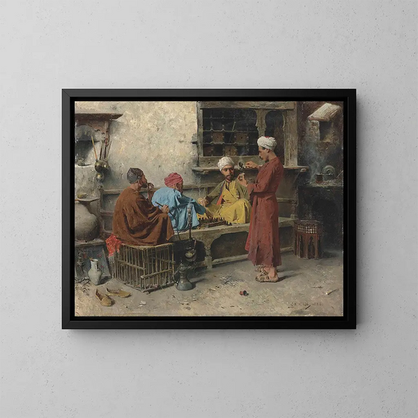 Le jeu - Charles Wilda — oprawiony obraz na ścianie
