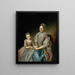 Mme Samuel Mifflin i jej wnuczki Rebeki Mifflin Francis - Charles Willson Peale — oprawiony obraz na ścianie