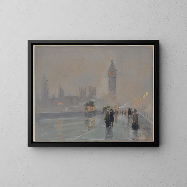 Le Palais de Westminster et Big Ben - Childe Hassam — oprawiony obraz na ścianie