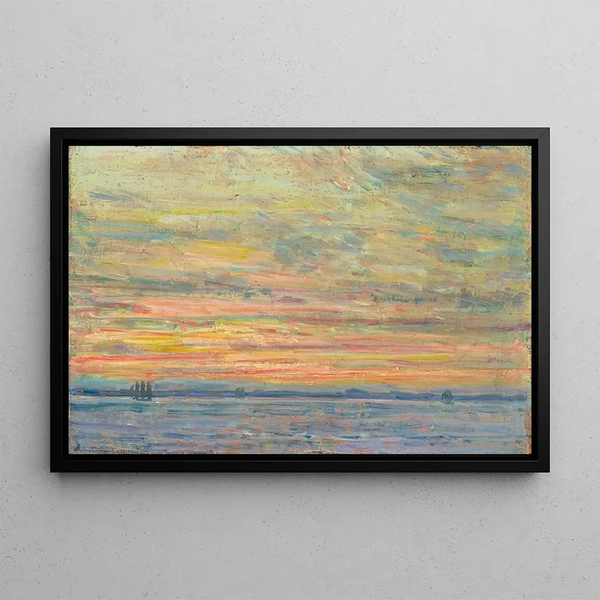 Wieczór, wyspy Shoals - Childe Hassam — oprawiony obraz na ścianie