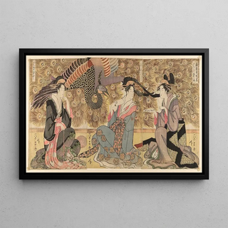 Chokosai Eisho - A parody of courtesans on display at the Ogiya Ogiya mise yatsushi.webp