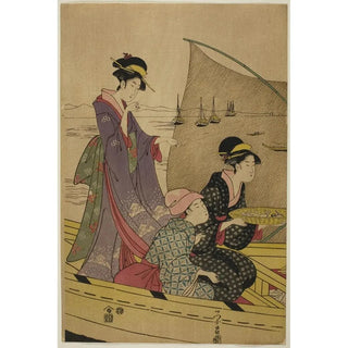 Chokosai Eisho - Women on a Fishing Boat.webp