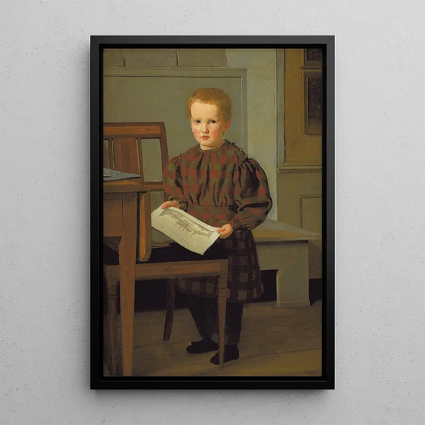 Reprodukcja obrazu Syn malarza CW Eckersberg, Julius, w pracowni swojego ojca - Christen Købke