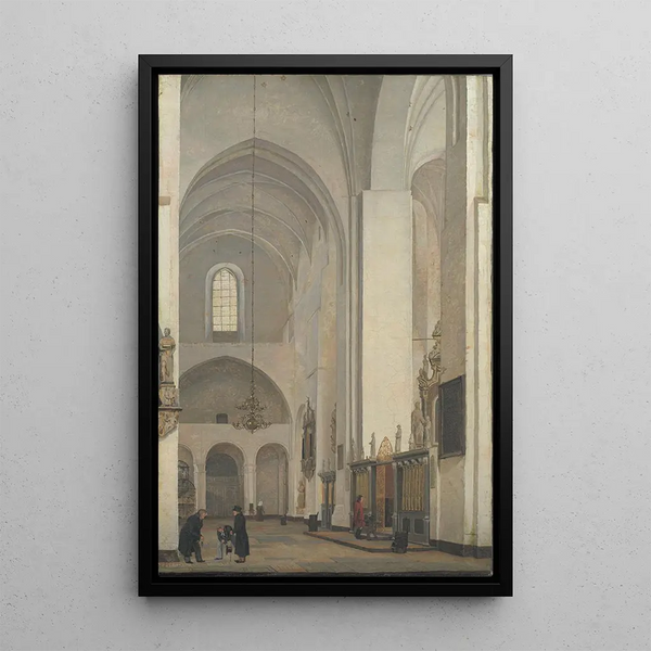 Reprodukcja obrazu Transept katedry w Aarhus - Christen Købke