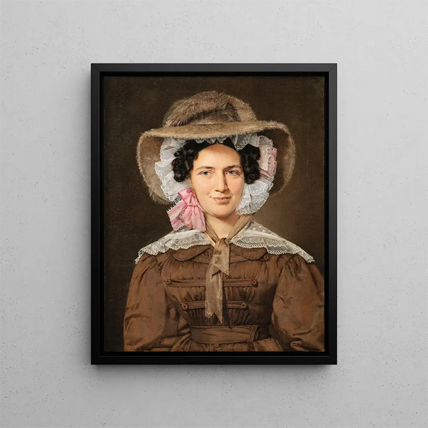 Portret baronówny Christine Stampe z domu Dalgas - Christian Albrecht Jensen — oprawiony obraz na ścianie