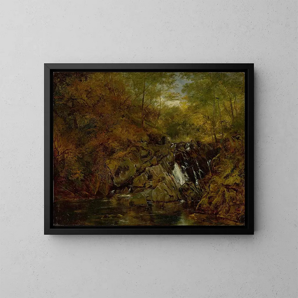 Ruisseau de montagne - Christian Friedrich Gille — oprawiony obraz na ścianie