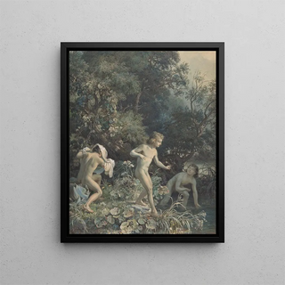 Christian Friedrich Gille - Riverside with Three Bathing Boys.webp