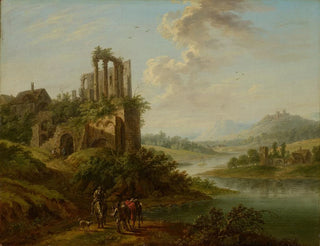 Christian Georg Schtz the elder - Landscape with Temple Ruin.webp