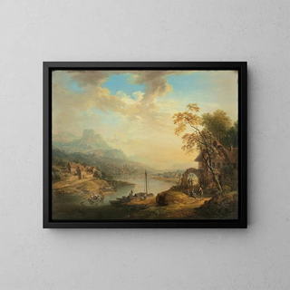 Christian Georg Schtz the elder - River Landscape.webp