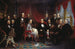 Washington Irving i jego literaccy przyjaciele w Sunnyside - Christian Schussele — widok dzieła
