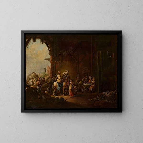 Auberge - Christian Wilhelm Ernst Dietrich — oprawiony obraz na ścianie