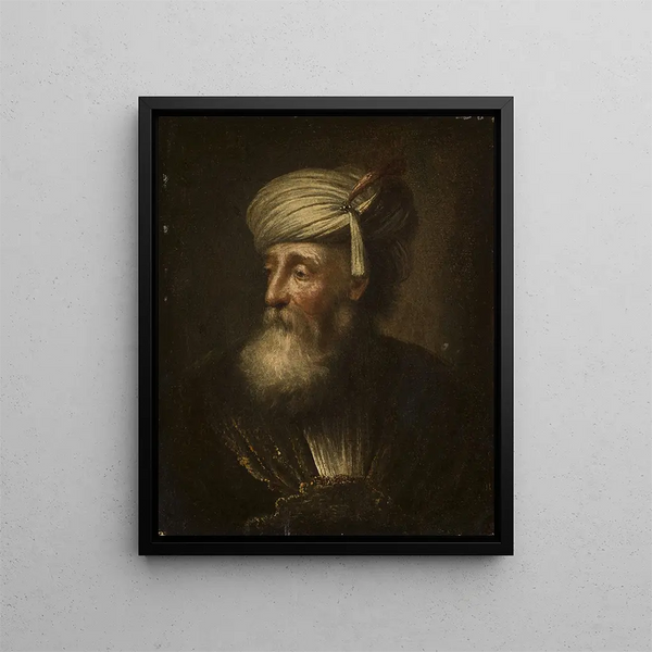 Portret starszego mężczyzny (Konflikt przypadków) - Christian Wilhelm Ernst Dietrich — oprawiony obraz na ścianie