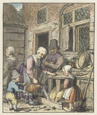 Christina Chalon - Boerenfamilie bij het voeren van de varkens.webp