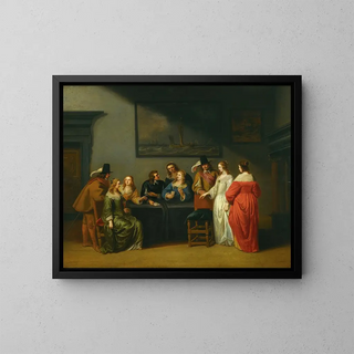 Christoffel Jacobsz van der Laemen - Interior With Figures Playing Cards.webp