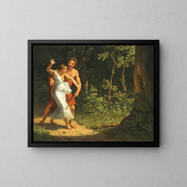 Scena uwodzenia w lesie - Christoffer Wilhelm Eckersberg — oprawiony obraz na ścianie