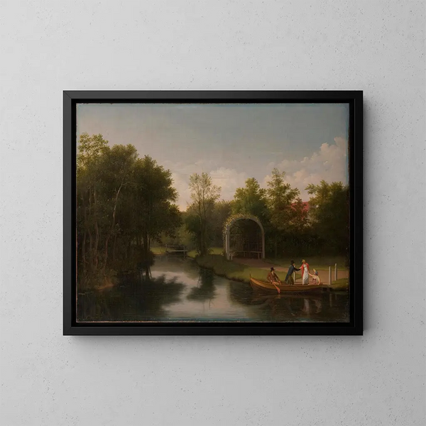 Aire de repos dans le parc du manoir de Sanderumgrd - Christoffer Wilhelm Eckersberg — oprawiony obraz na ścianie