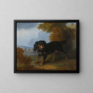 Christophe Huet - Portrait Of A King Charles Spaniel In A Landscape.webp