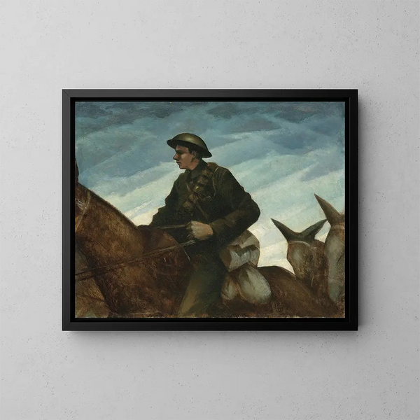 Une équipe de mules - Christopher R W Nevinson — oprawiony obraz na ścianie