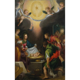 Cigoli Ludovico Cardi - The Adoration of the Shepherds with Saint Catherine of Alexandria.webp