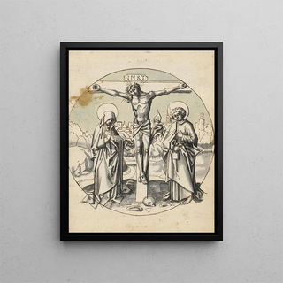 Circle Of Hans Holbein The Elder - Crucifixion of Christ with Mary and John.webp
