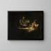 Scena wewnętrzna z Świętą Rodziną przy stole - Krąg Jean-Honoré Fragonard — oprawiony obraz na ścianie