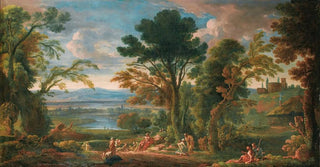 Circle of Andrea Locatelli - Landscape with the preaching of St John the Baptist.webp