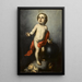 L'enfant Jésus trzymający globus - Krąg Bartolomé Estebana Murillo — oprawiony obraz na ścianie