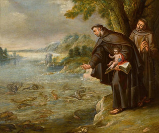 Circle of Francisco Rizzi - The Sermon of Saint Anthony and the Fish.webp