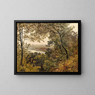 Circle of Friedrich Gauermann - Blick auf die unregulierte Donau vom Bisamberg aus gesehen.webp